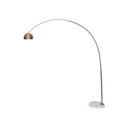 Arco Modern Arched Floor Lamp 76" Height with White Round Marble Base and Metal Dome Lamp Shade - Elax Furniture