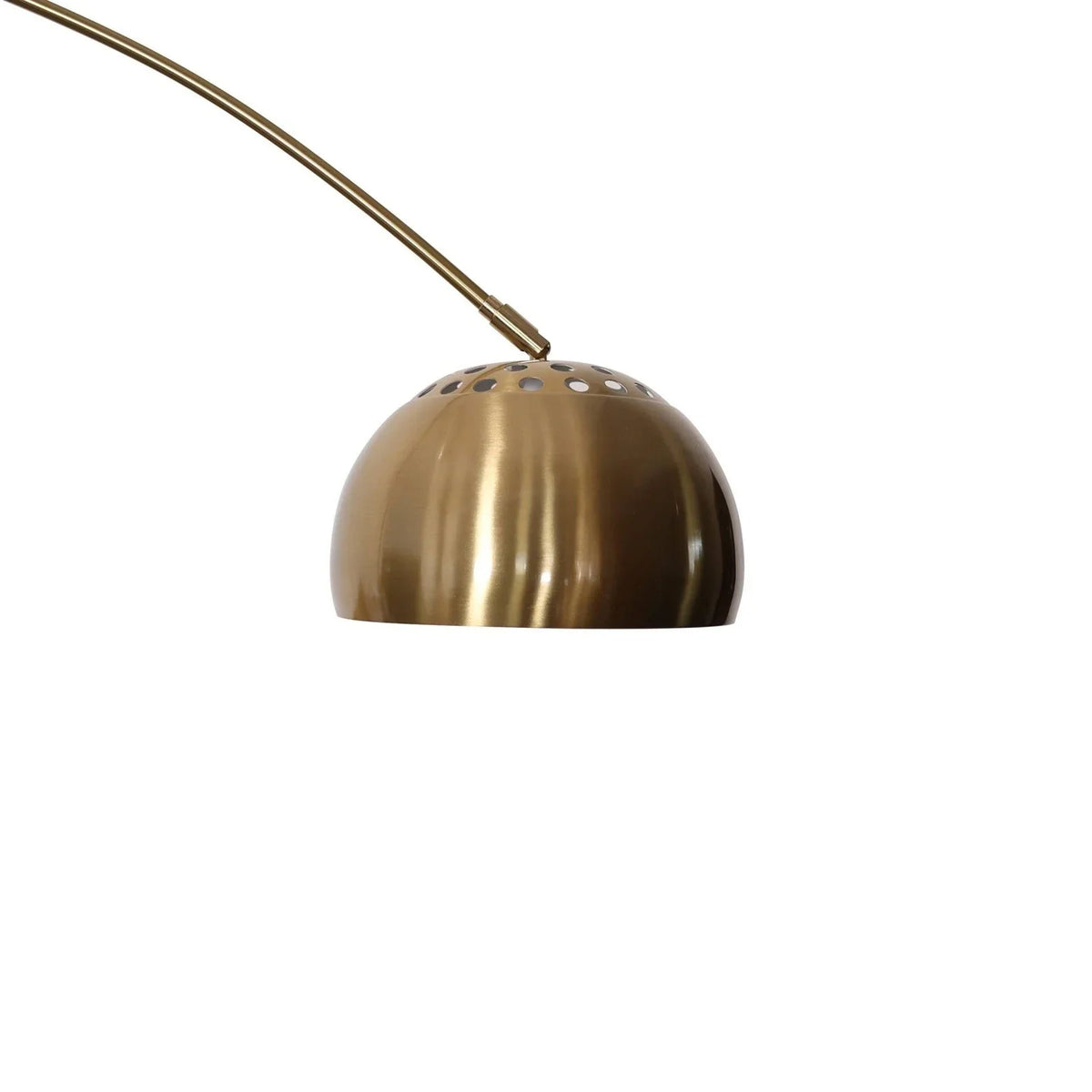 Arco Modern Arched Floor Lamp 76" Height with White Round Marble Base and Metal Dome Lamp Shade - Elax Furniture