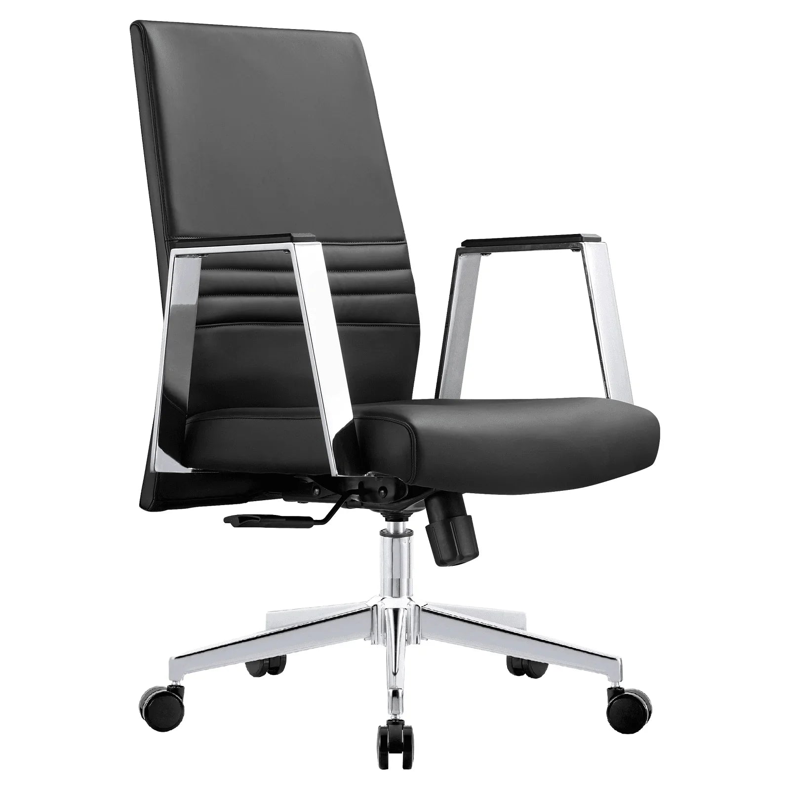 Aleen Leather Office Chair with Adjustable Height, Tilt and 360 Degree Swivel - Elax Furniture
