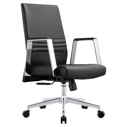 Aleen Leather Office Chair with Adjustable Height, Tilt and 360 Degree Swivel - Elax Furniture