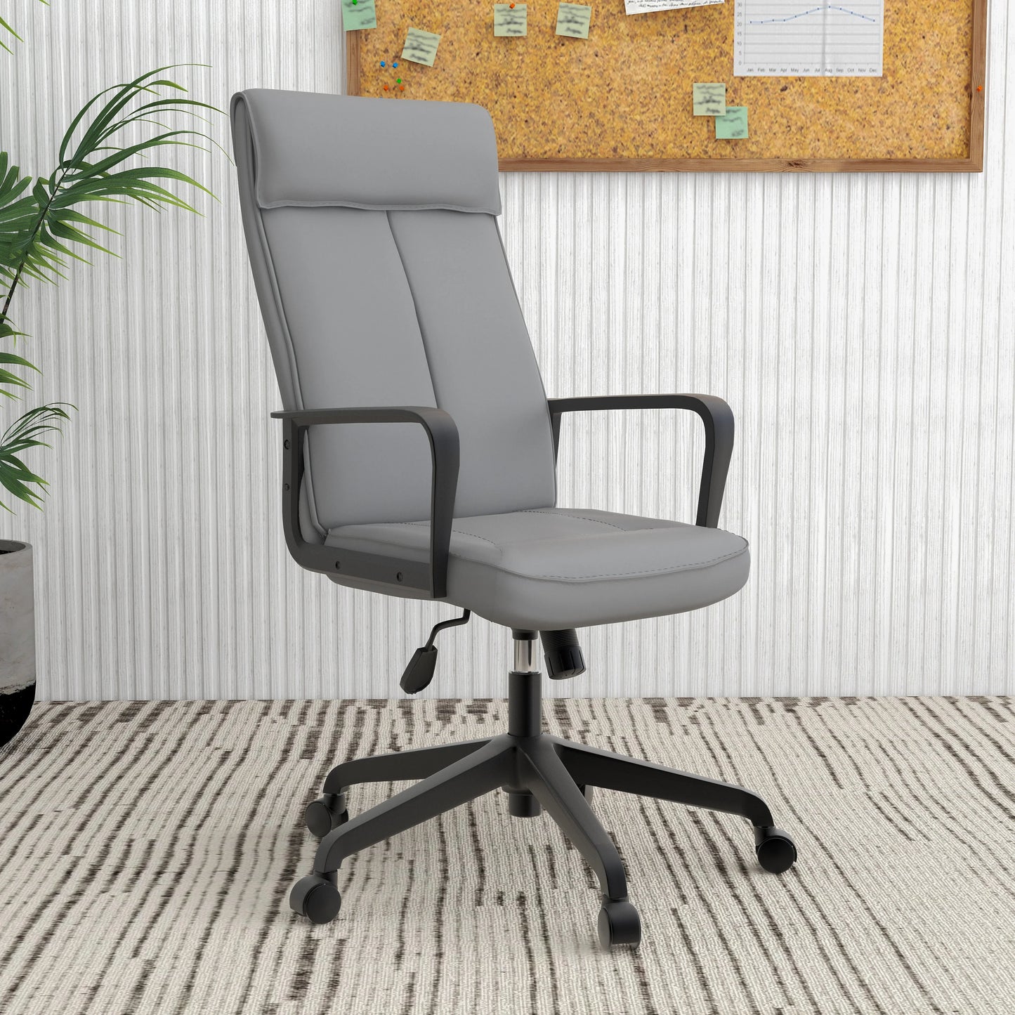 Aiaria High-Back Ergonomic Office Chair with Adjustable Height, Swivel, and Tilt - Elax Furniture