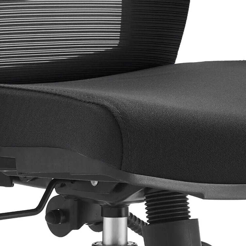 Adorit Mid-Back Adjustable Office Chair Upholstered in Cotton with Mesh Back - Elax Furniture