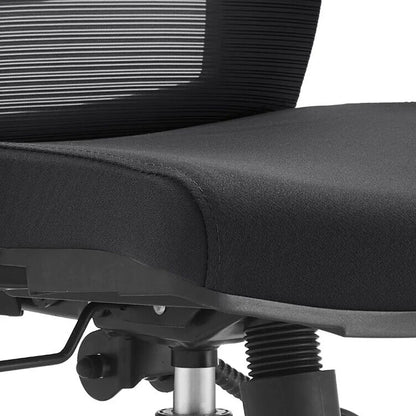 Adorit Mid-Back Adjustable Office Chair Upholstered in Cotton with Mesh Back - Elax Furniture