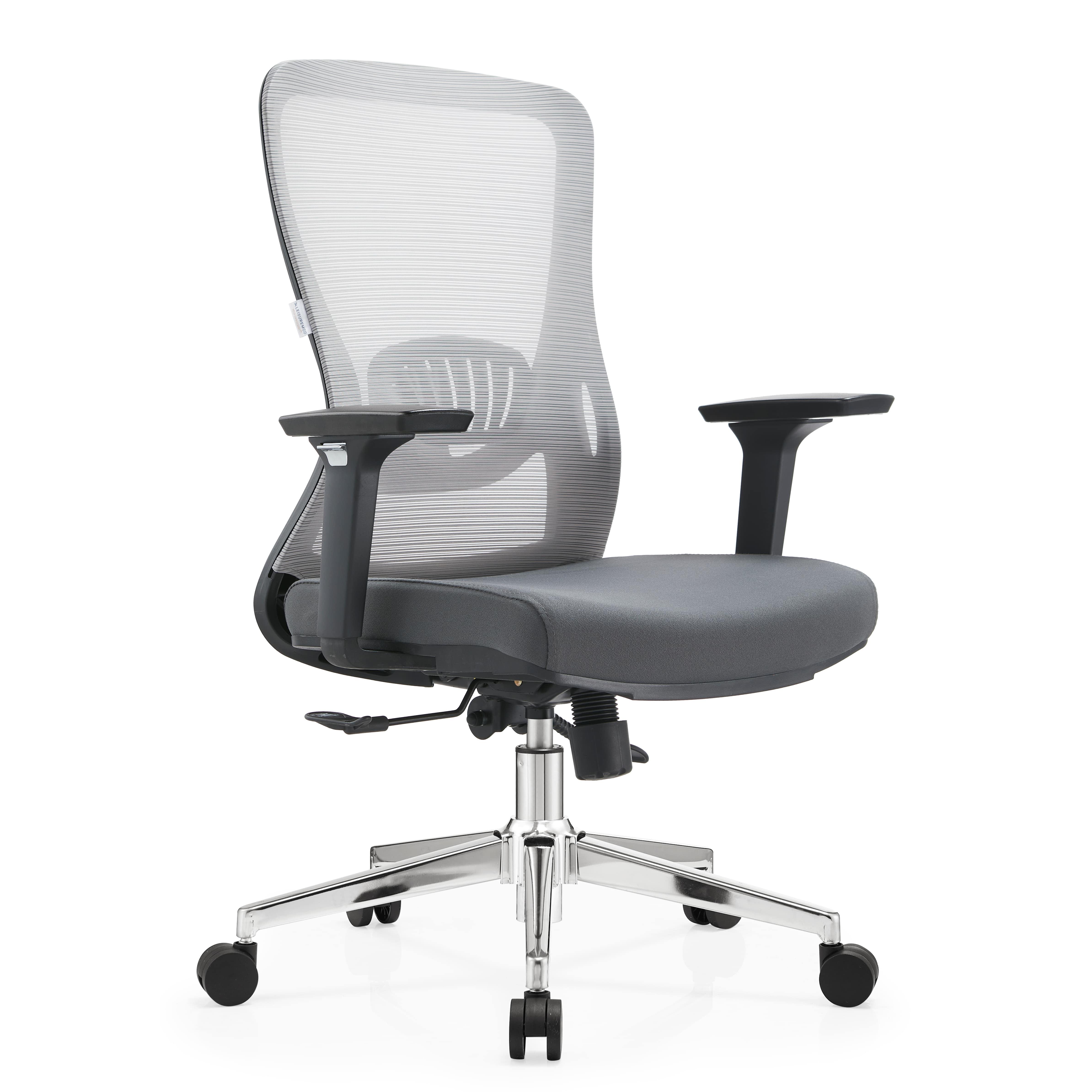 Adorit Mid-Back Adjustable Office Chair Upholstered in Cotton with Mesh Back - Elax Furniture