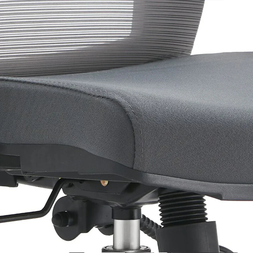 Adorit Mid-Back Adjustable Office Chair Upholstered in Cotton with Mesh Back - Elax Furniture