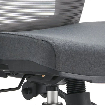 Adorit Mid-Back Adjustable Office Chair Upholstered in Cotton with Mesh Back - Elax Furniture