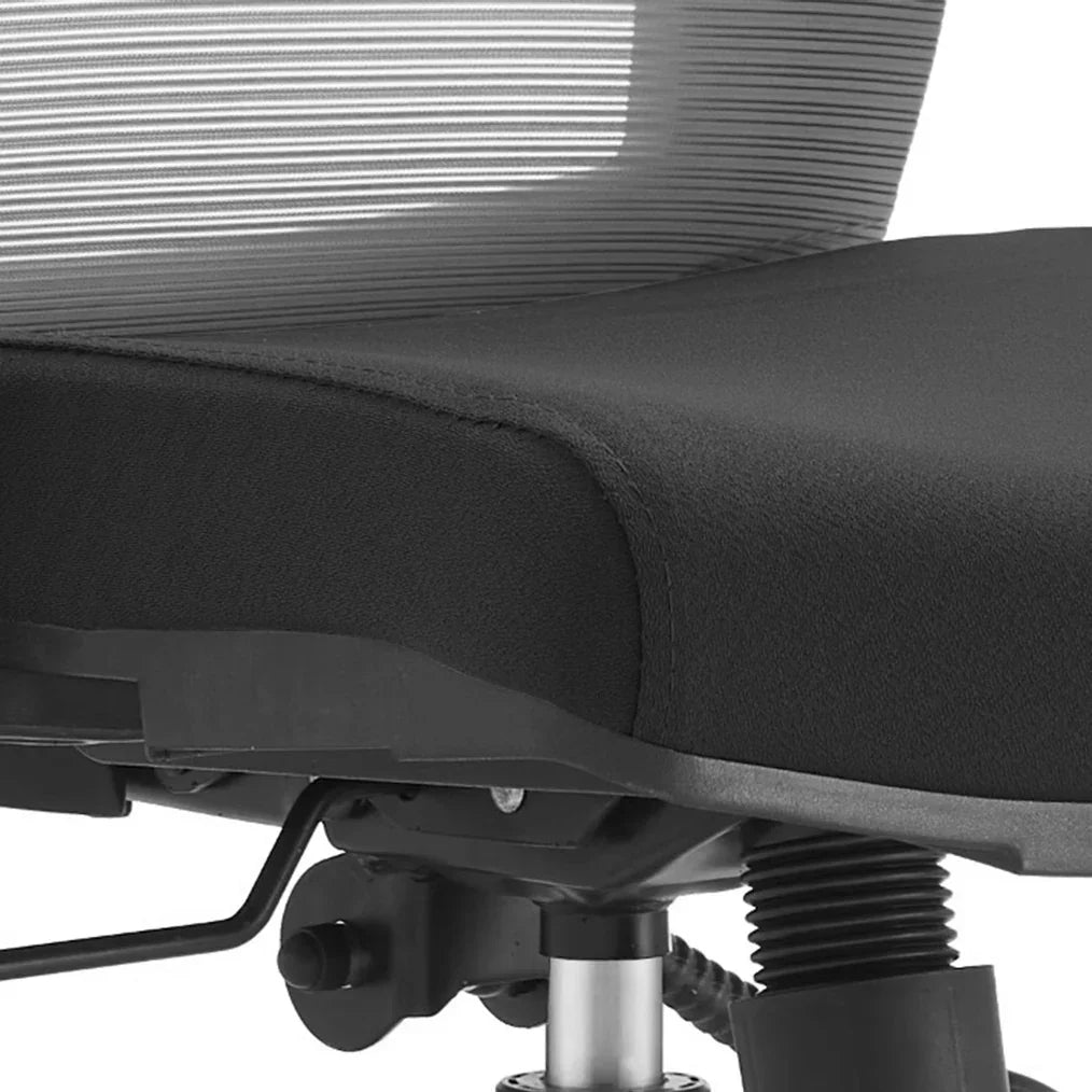 Adorit Mid-Back Adjustable Office Chair Upholstered in Cotton with Mesh Back - Elax Furniture