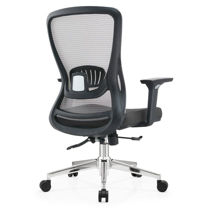 Adorit Mid-Back Adjustable Office Chair Upholstered in Cotton with Mesh Back - Elax Furniture