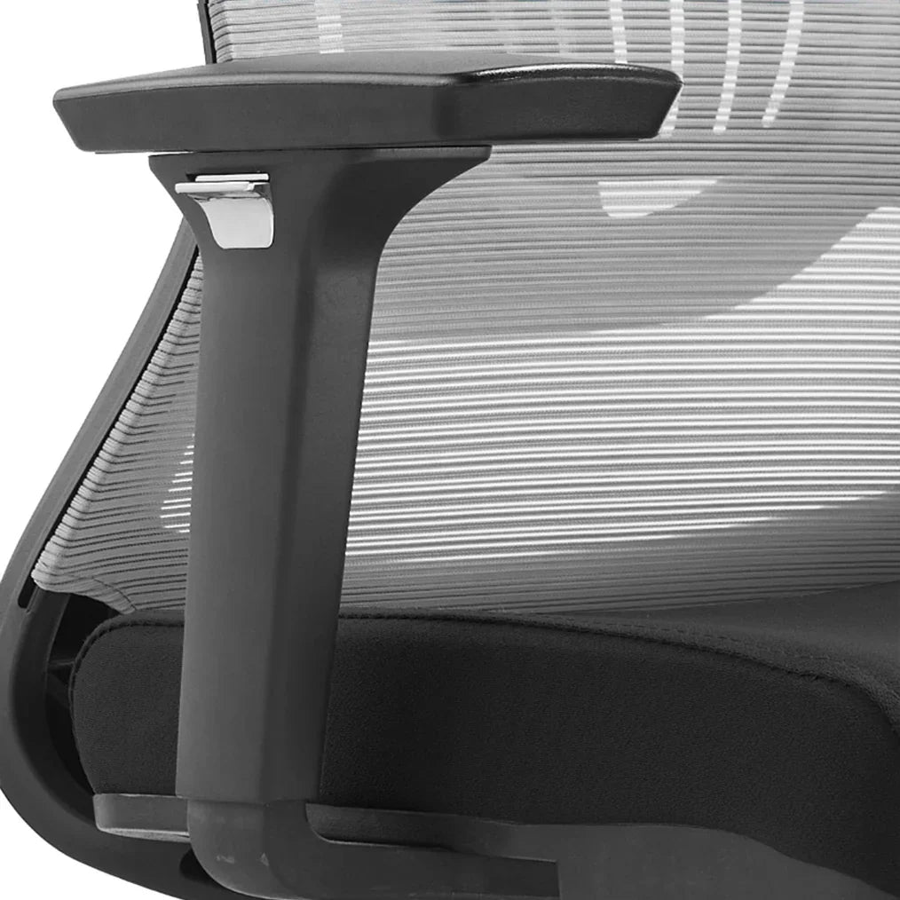 Adorit Mid-Back Adjustable Office Chair Upholstered in Cotton with Mesh Back - Elax Furniture