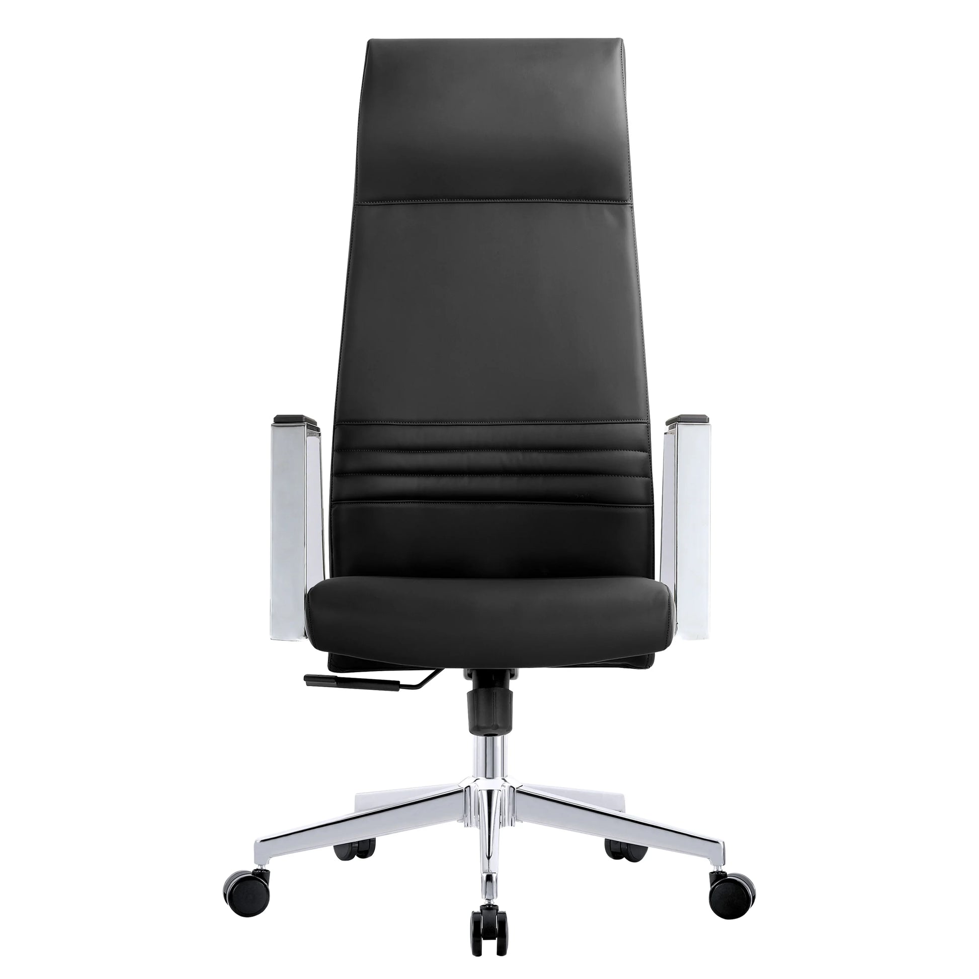 Aleen High-Back Office Chair in Upholstered Leather and Iron Frame with Swivel and Tilt - Elax Furniture