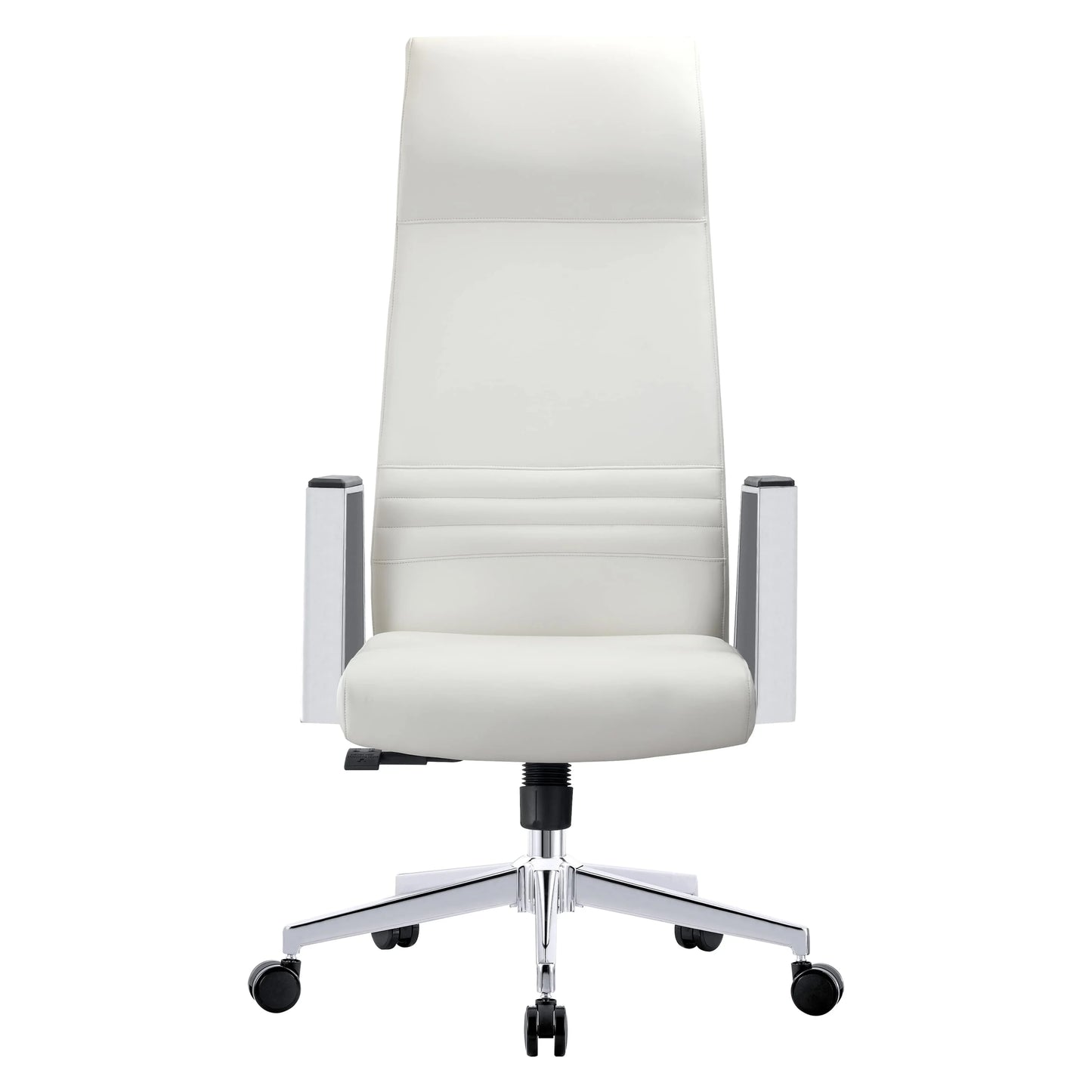 Aleen High-Back Office Chair in Upholstered Leather and Iron Frame with Swivel and Tilt - Elax Furniture