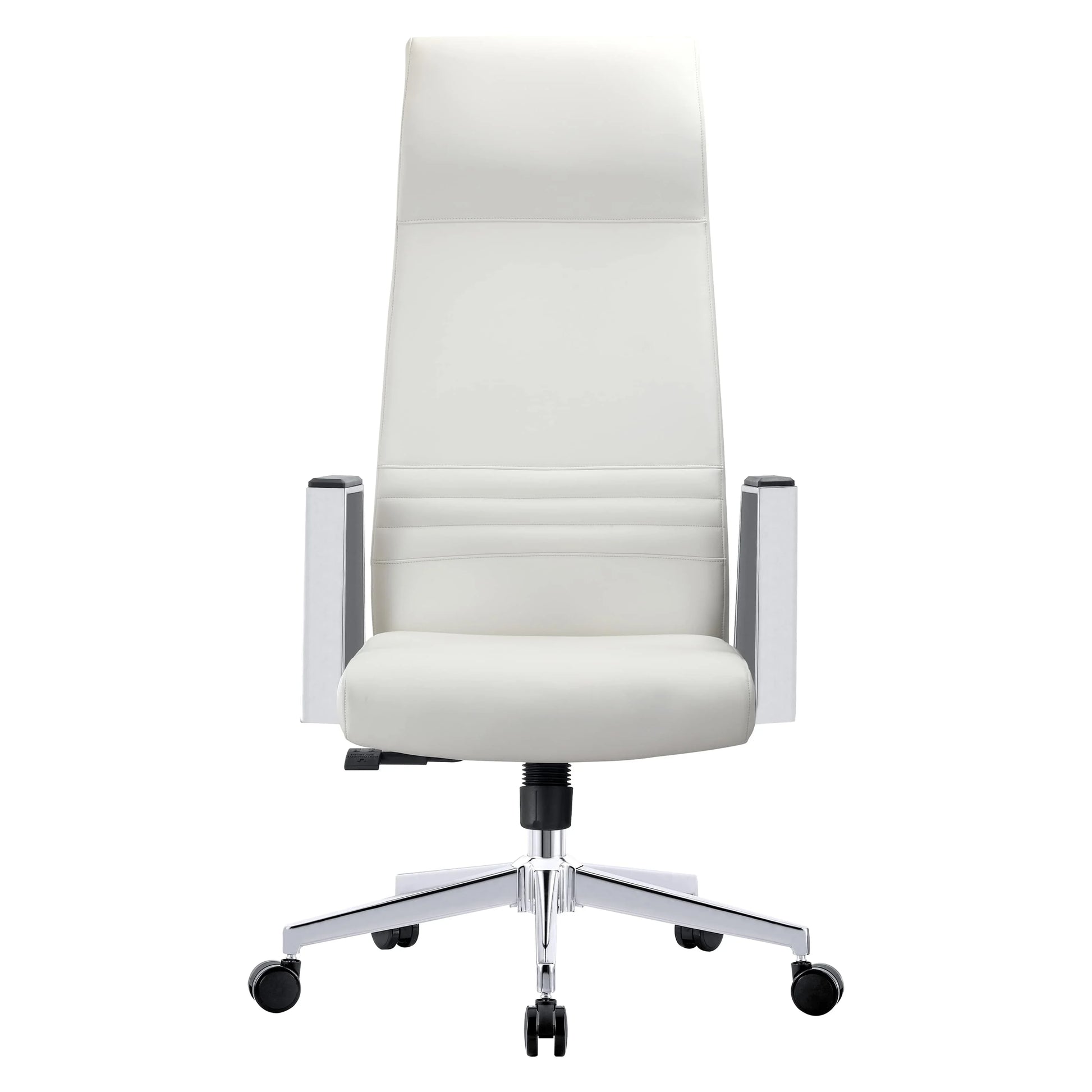 Aleen High-Back Office Chair in Upholstered Leather and Iron Frame with Swivel and Tilt - Elax Furniture