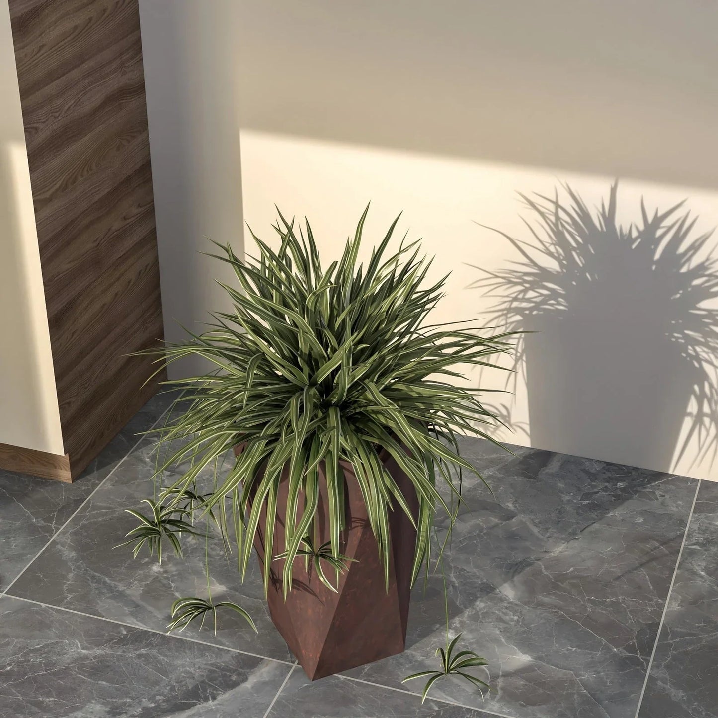 Aloe Tapered Square Fiberstone And MGO Clay Planter For Indoor And Outdoor - Elax Furniture