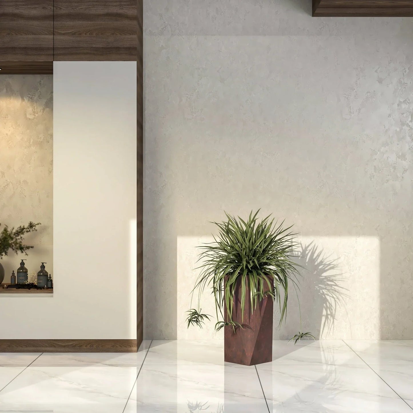 Aloe Tapered Square Fiberstone And MGO Clay Planter For Indoor And Outdoor - Elax Furniture