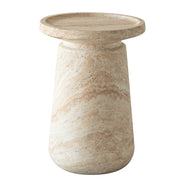 Aruba Fiberstone Side/End Table Tray-Top Design Pedestal Base