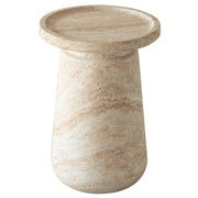 Aruba Fiberstone Side/End Table Tray-Top Design Pedestal Base