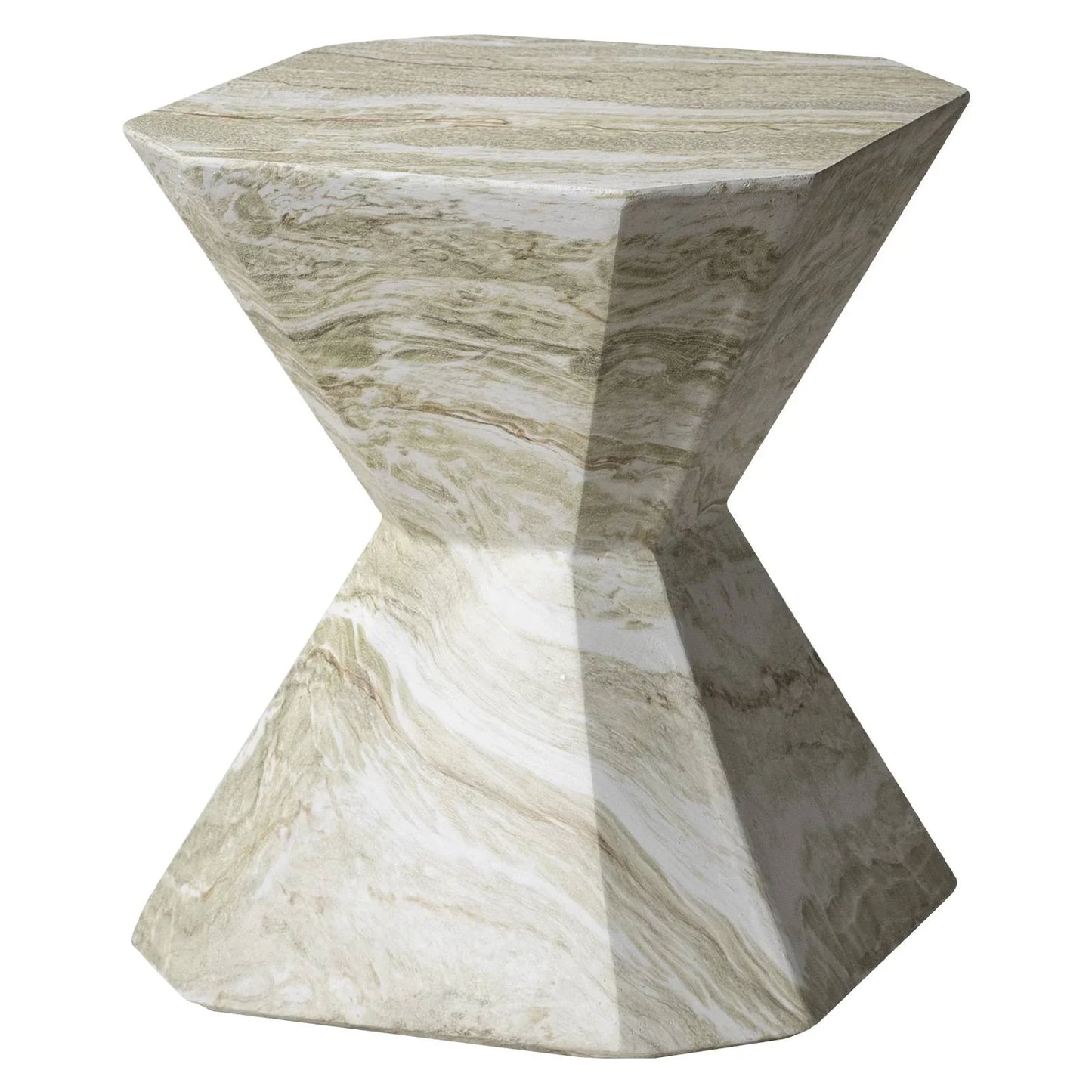 Azure Side Table Round Fiberstone Accent Table - Elax Furniture