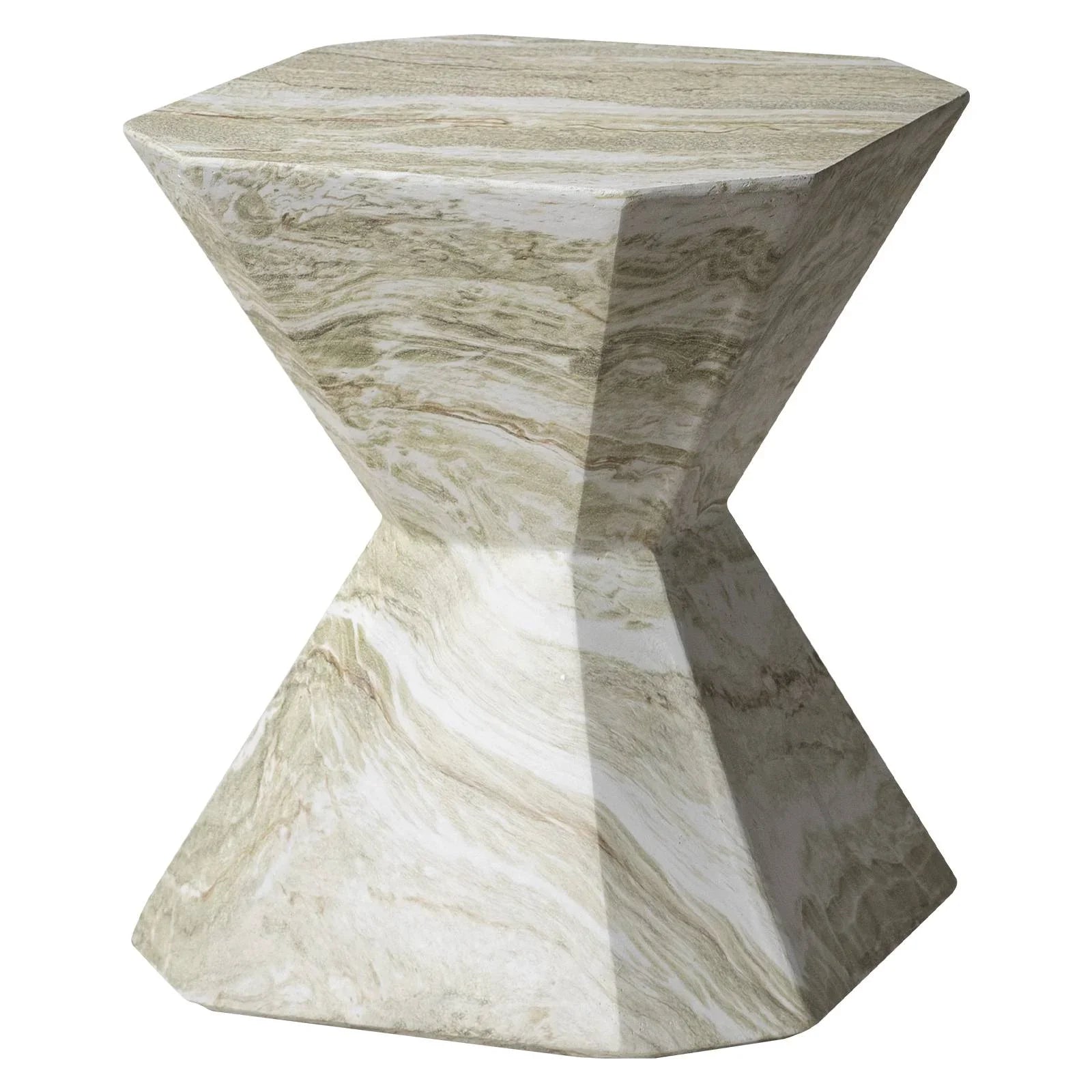 Azure Side Table Round Fiberstone Accent Table - Elax Furniture