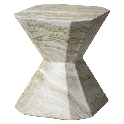 Azure Side Table Round Fiberstone Accent Table - Elax Furniture