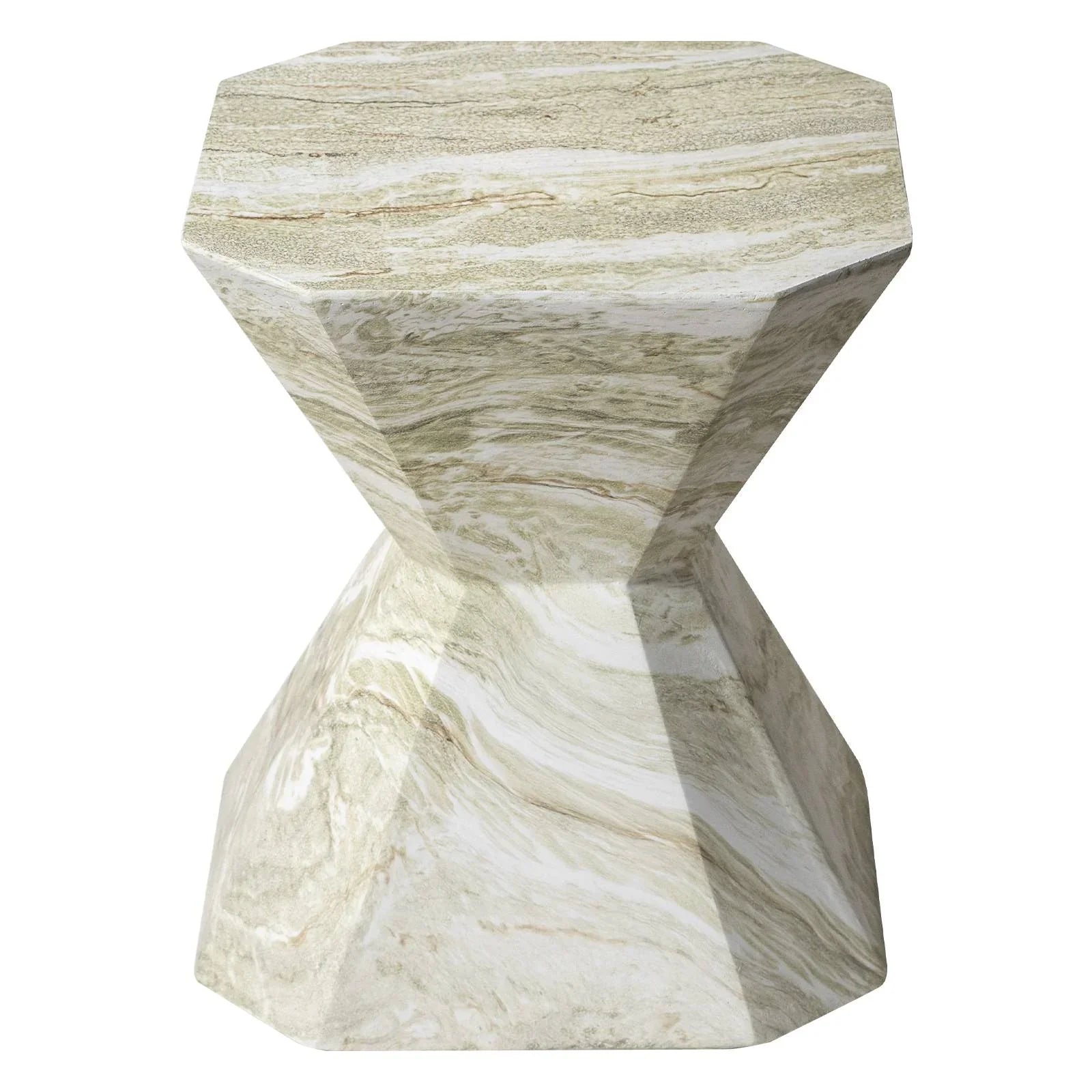 Azure Side Table Round Fiberstone Accent Table - Elax Furniture