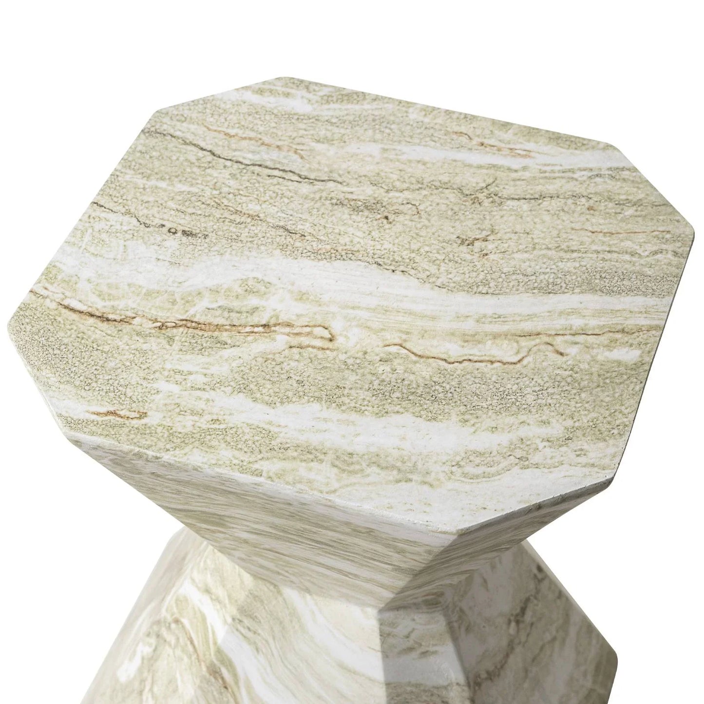 Azure Side Table Round Fiberstone Accent Table - Elax Furniture