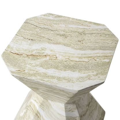 Azure Side Table Round Fiberstone Accent Table - Elax Furniture