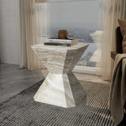 Azure Side Table Round Fiberstone Accent Table - Elax Furniture