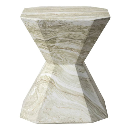 Azure Side Table Round Fiberstone Accent Table - Elax Furniture