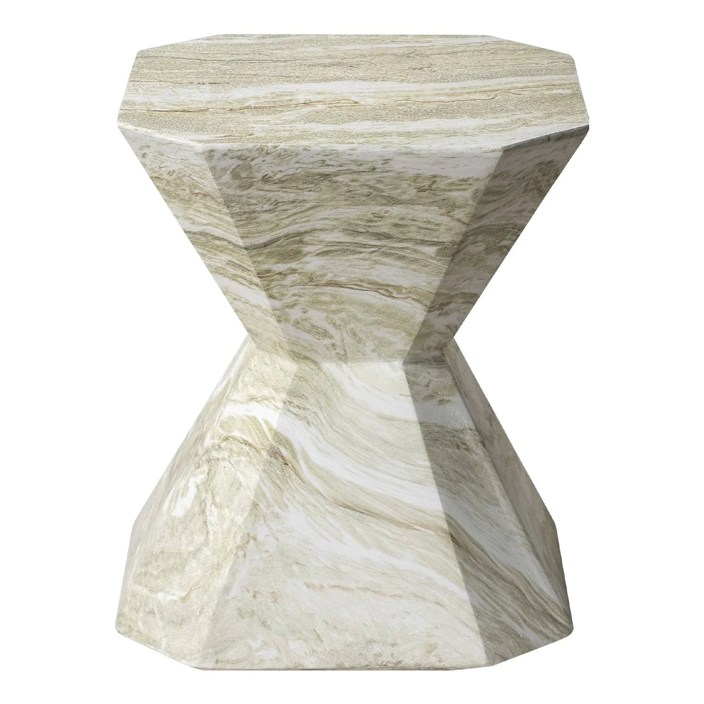 Azure Side Table Round Fiberstone Accent Table - Elax Furniture
