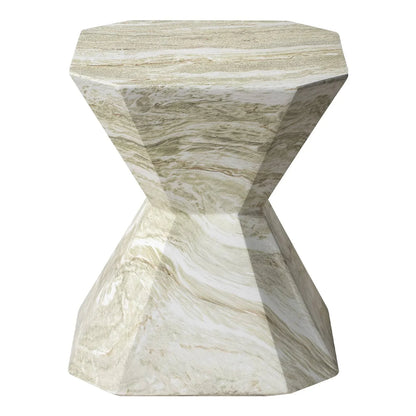 Azure Side Table Round Fiberstone Accent Table - Elax Furniture