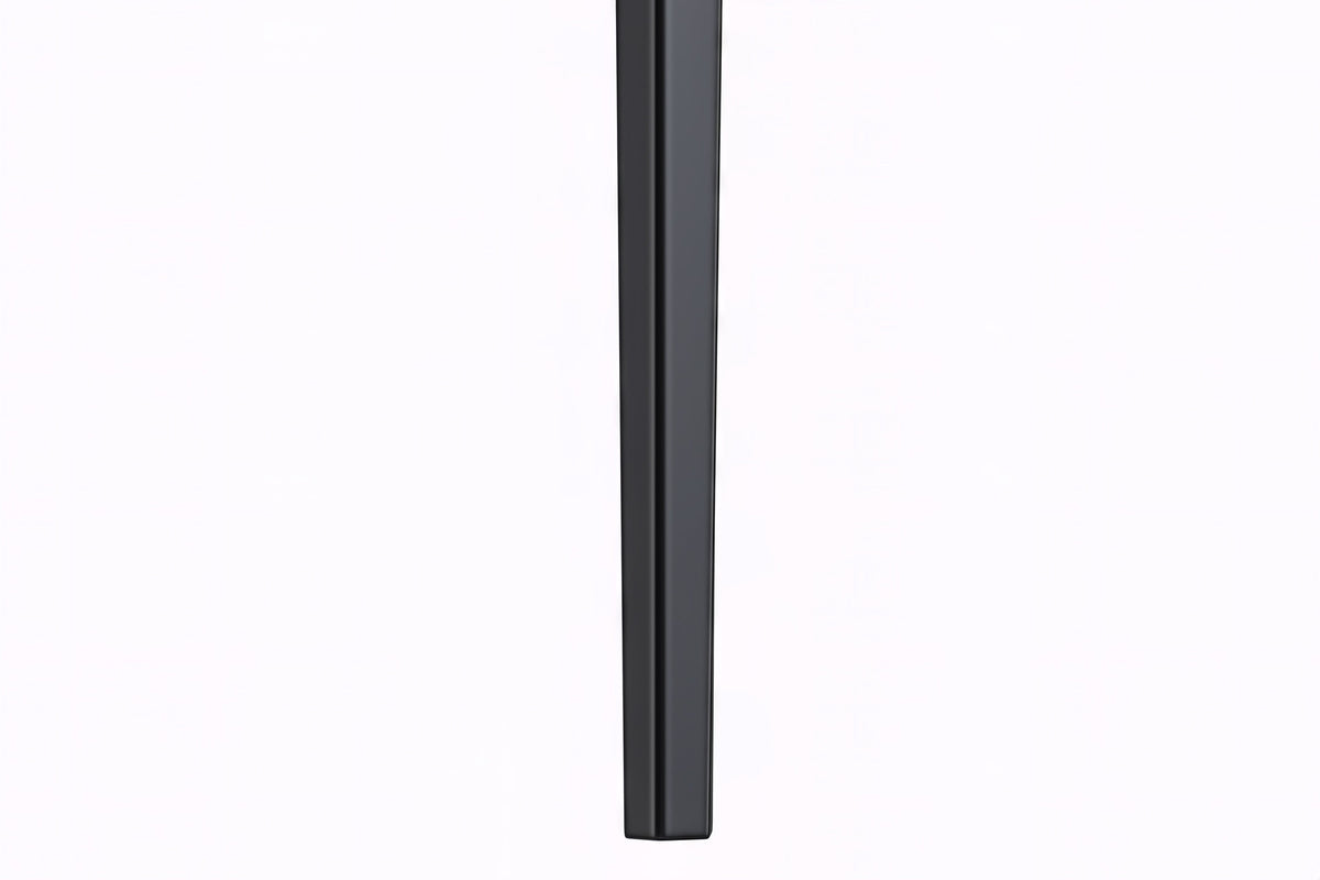 Avo Rectangular Dining Table with Sintered Stone/Glass Tabletop in Black Aluminum Base