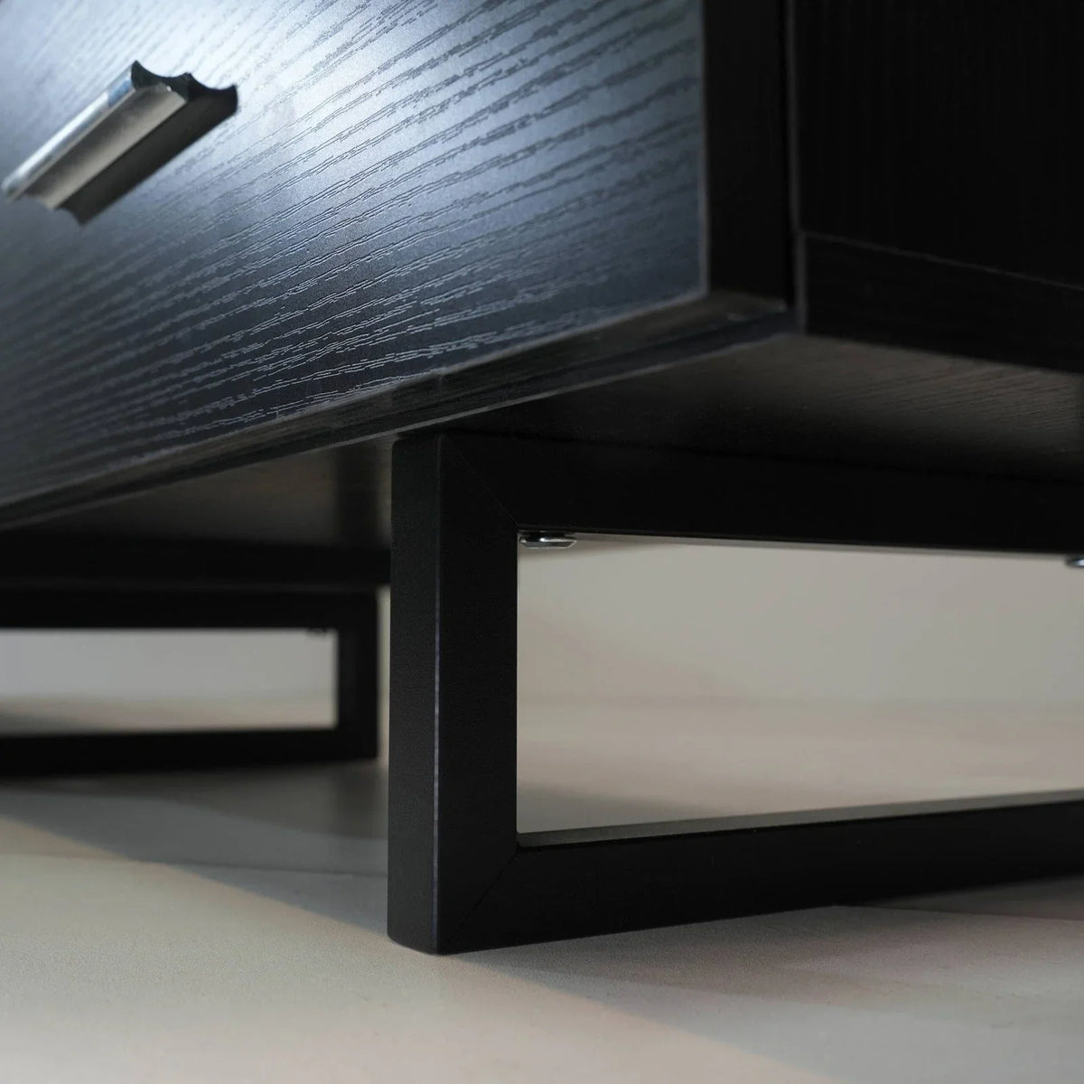 Avery Mid-Century Modern TV Stand with MDF Cabinet and Powder Coated Steel Legs - Elax Furniture