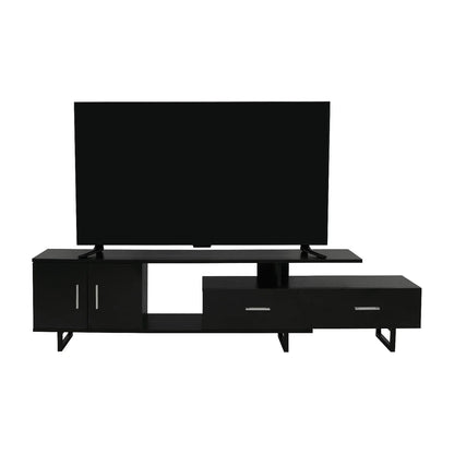 Avery Mid-Century Modern TV Stand with MDF Cabinet and Powder Coated Steel Legs - Elax Furniture