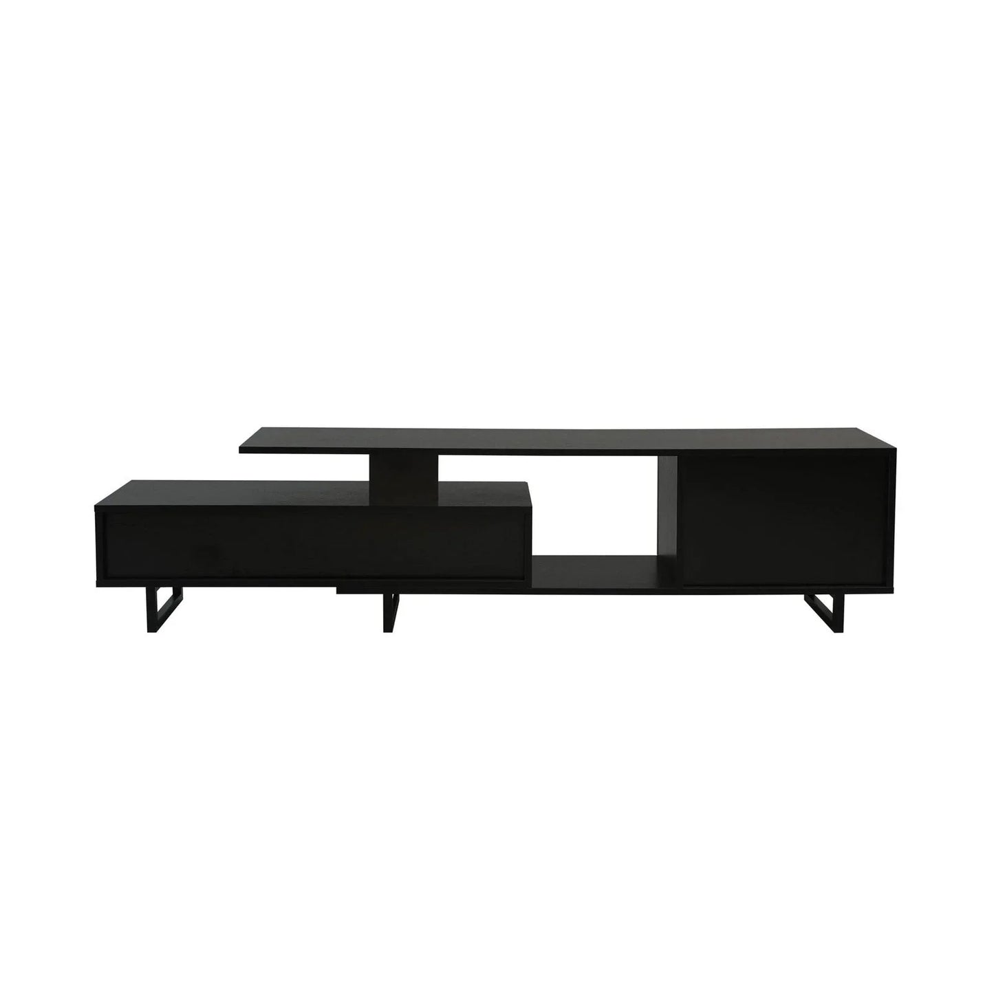 Avery Mid-Century Modern TV Stand with MDF Cabinet and Powder Coated Steel Legs - Elax Furniture