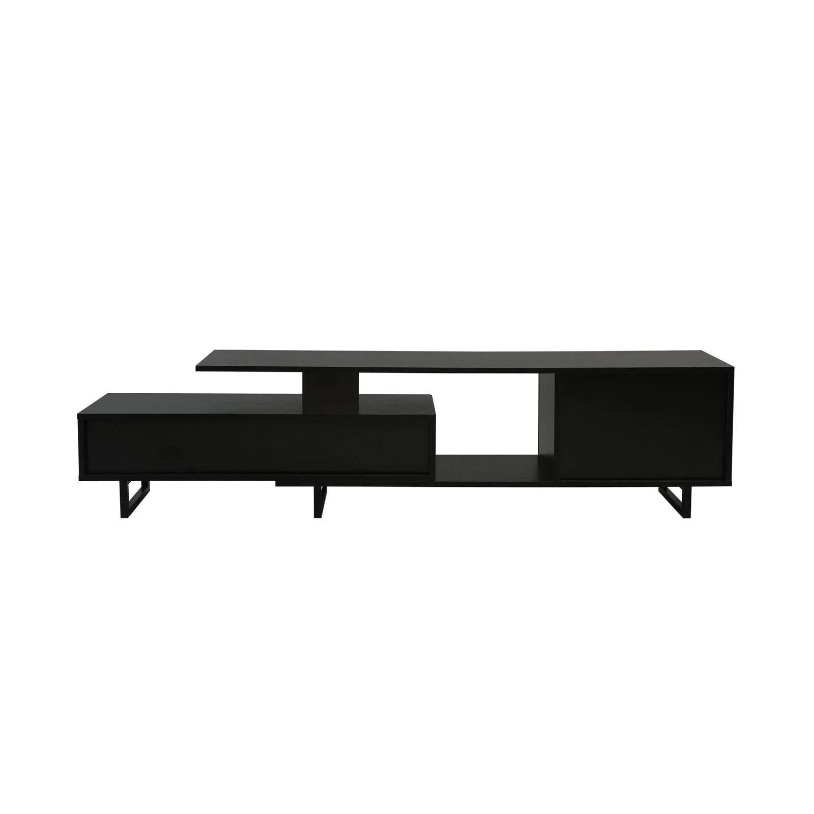 Avery Mid-Century Modern TV Stand with MDF Cabinet and Powder Coated Steel Legs - Elax Furniture