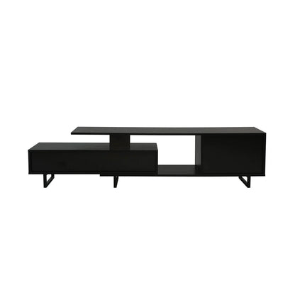 Avery Mid-Century Modern TV Stand with MDF Cabinet and Powder Coated Steel Legs - Elax Furniture