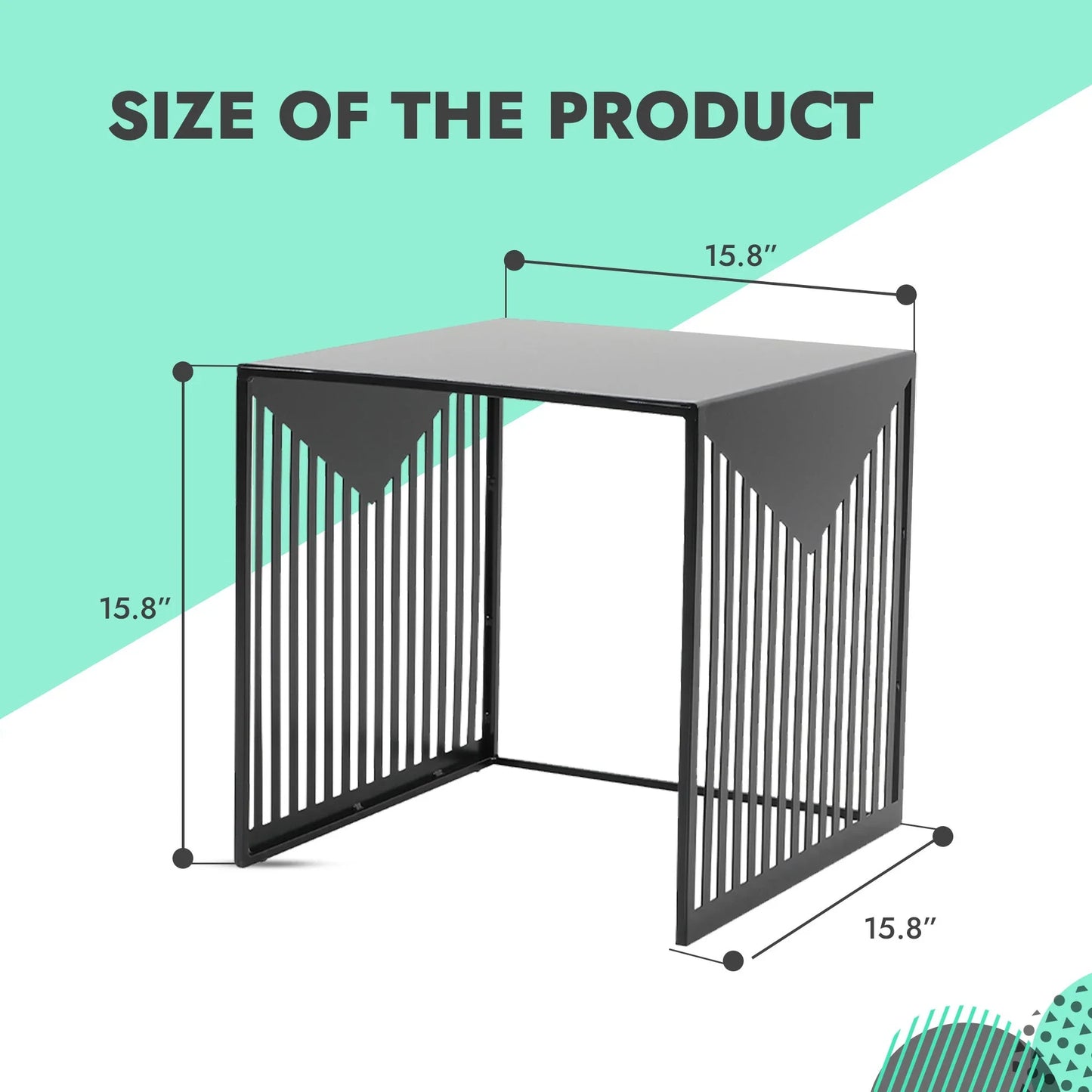 Cisco Modern Square Steel Side Table with Powder Coated Finish - Elax Furniture