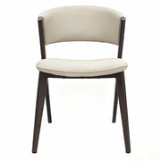 Aspen Dining Chairs in Leather with Graphite Metal Legs