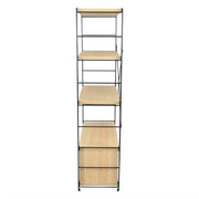 Brentwood Etagere Bookcase with Black Powder Coated Steel Frame and Melamine Board Shelves - Elax Furniture