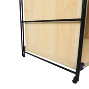 Brentwood Etagere Bookcase with Black Powder Coated Steel Frame and Melamine Board Shelves - Elax Furniture
