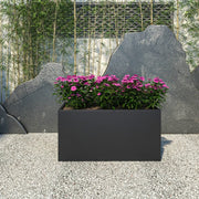 Bloom Mid-Century Modern Rectangular Fiberstone and MGO Clay Planter for Indoor and Outdoor - Elax Furniture