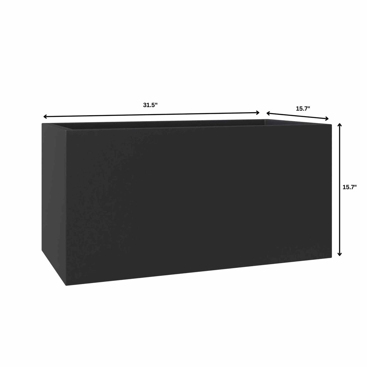 Bloom Mid-Century Modern Rectangular Fiberstone and MGO Clay Planter for Indoor and Outdoor - Elax Furniture
