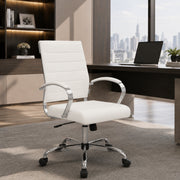 Benmar Mid-Back Leather Office Conference Chair Adjustable Height, Swivel, and Tilt
