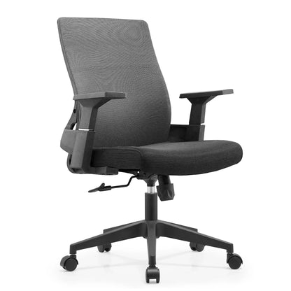 Brio Mid-Back Adjustable Office Chair Upholstered in Cotton - Elax Furniture