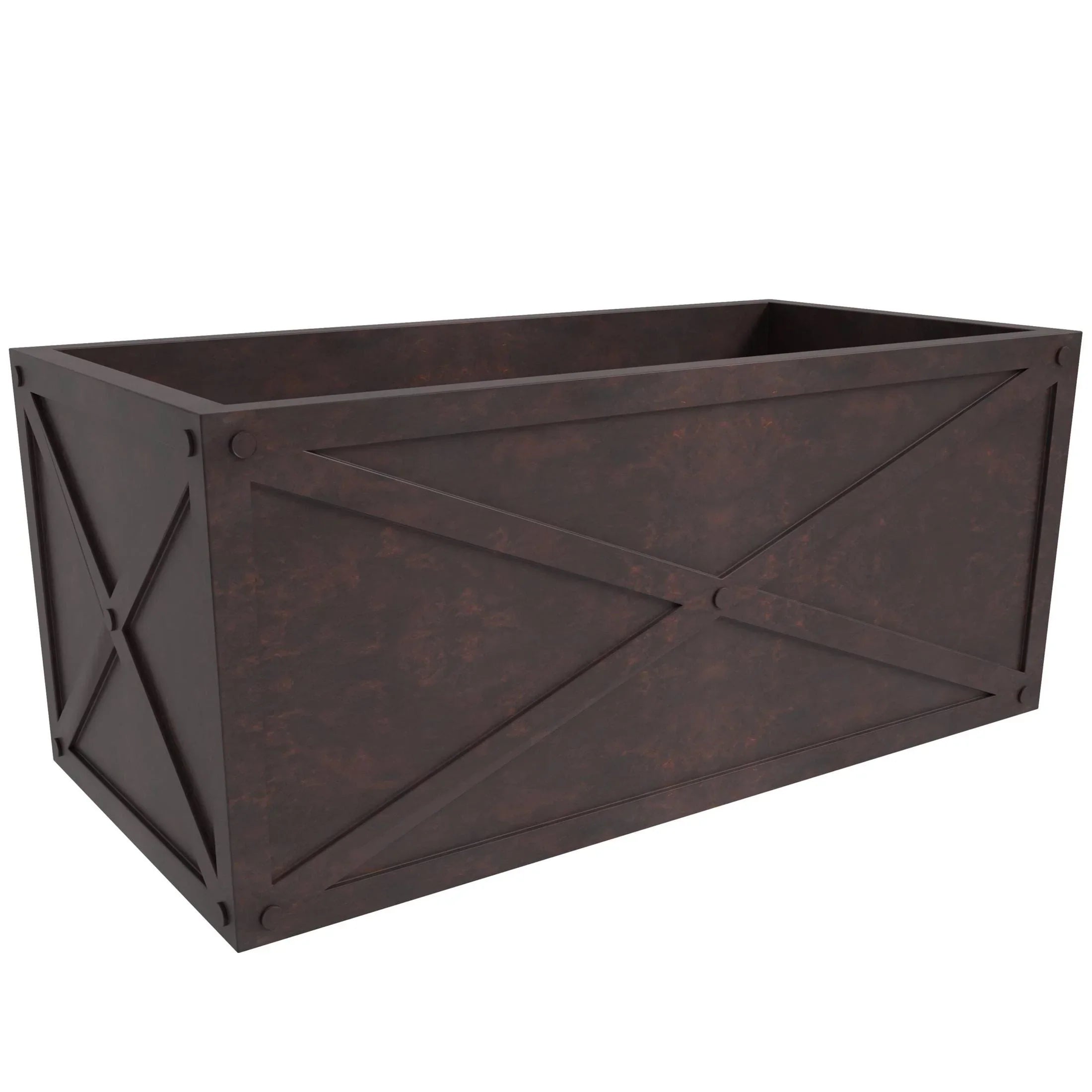 Bonsai Fiberglass and Clay Planter - Rectangular Weather-Resistant Planter Box with Drainage Holes - Elax Furniture