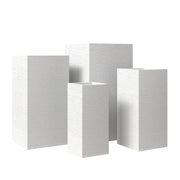 Basalt 4-Piece Fiberstone and MGO Clay Planter Set, Mid-Century Modern Tall Square Planter Pot for Indoor and Outdoor - Elax Furniture