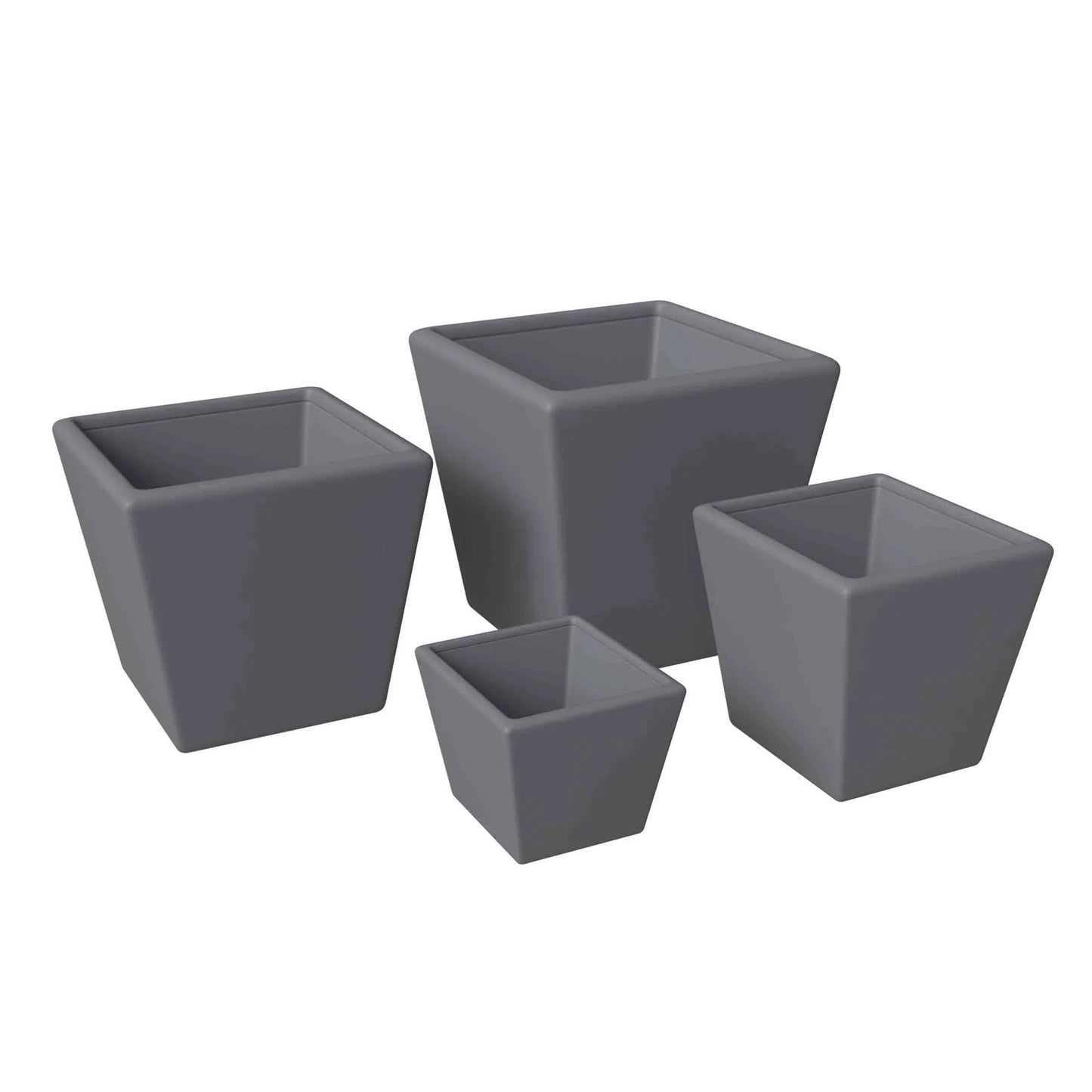 Blossom 4-Piece Fiberstone, Tapered Square Planter Set - Elax Furniture