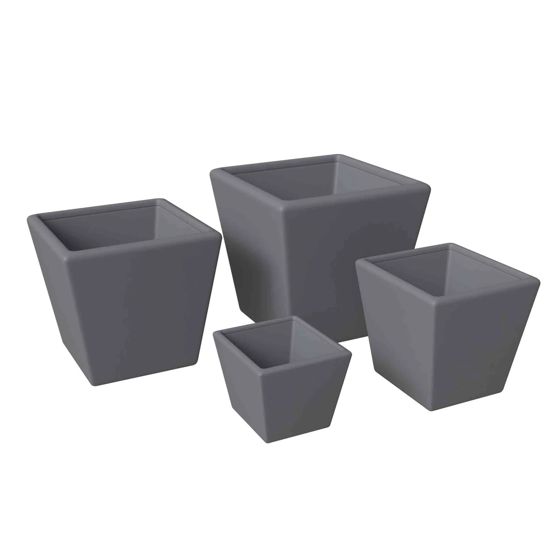 Blossom 4-Piece Fiberstone, Tapered Square Planter Set - Elax Furniture
