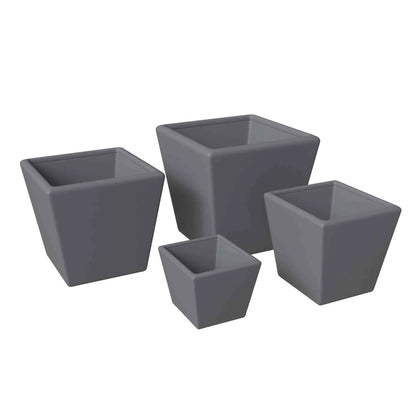 Blossom 4-Piece Fiberstone, Tapered Square Planter Set - Elax Furniture