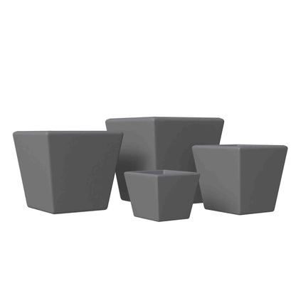 Blossom 4-Piece Fiberstone, Tapered Square Planter Set - Elax Furniture